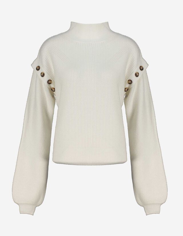 Damen Pullover - Knopfleiste