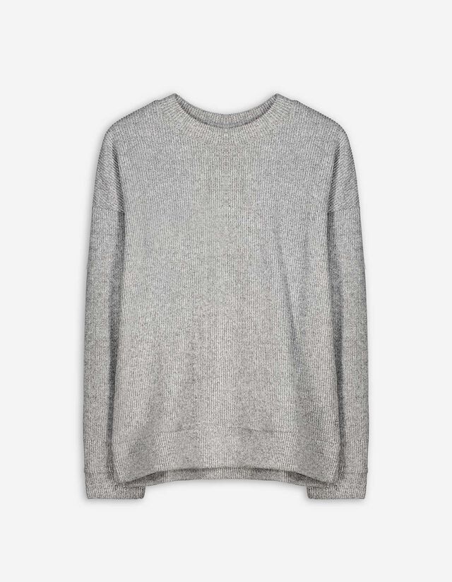 sweter - mieszanka wiskozowa - szary
