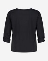 Mar&scaron;kinėliai ilgomis rankovėmis - Reguliuojamas rankovių ilgis - juodas