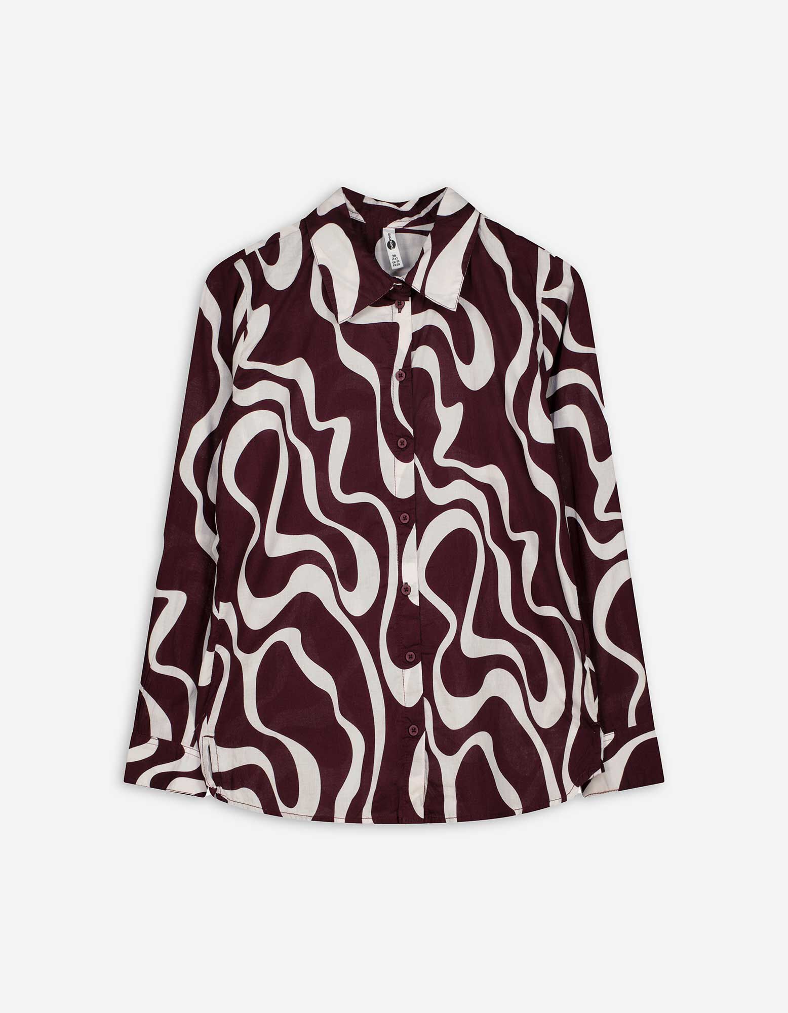 Blouse - Print all-over - donkerlila