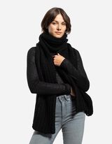 Šál - Hrubý úplet - cierna