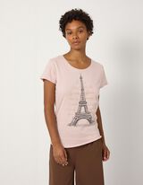 T-Shirt - Glitzerprint - Rosa