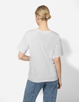 Póló - Nyomott minta - feher