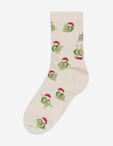 Chaussettes - Motif all-over - Gris clair