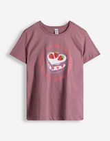 T-Shirt - Frontprint - dunkellila