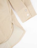 Hemdbluse - Lurex - beige