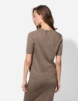 Pullover - Kurze Ärmel - dunkelgrau