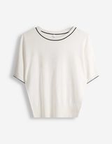 Pullover - Kurze &Auml;rmel - wei&szlig;