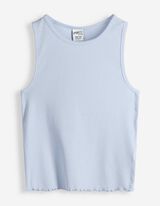Top - Muschelsaum - Hellblau