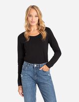 Marškinėliai ilgomis rankovėmis - Pagrindinis - juodas