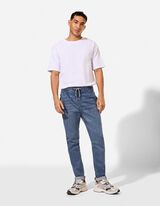 Jeans - Elastischer Bund - blau