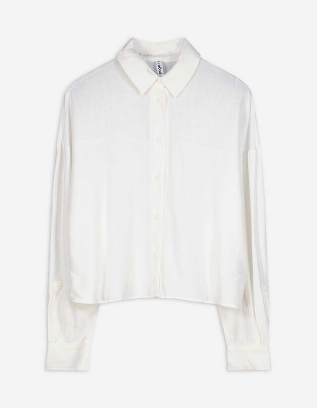 Blouse - Lin mélangé - blanc