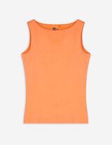 Top - Scollo a barchetta - arancione