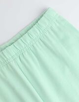 Komplet majice in kratkih hlač&nbsp; - Potisk - svetlo zelena