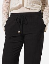 Pantalon - Aspect lin - noir