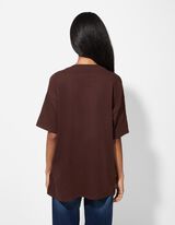 Tricou - Broderii - Maro inchis