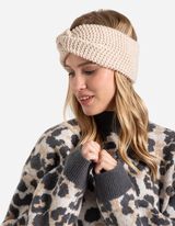 Čelenka - Hrubý úplet - bezova