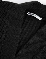 Pletena jopa - Groba pletenina - crna