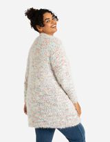 Kardig&aacute;n - Pl&uuml;ss - feher