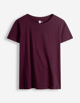 T-Shirt - Rundhals-Ausschnitt - Lila