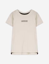 T-Shirt - Waffelstruktur - weiß