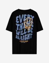 Póló - Hátul nyomtatott minta - fekete