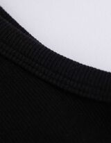 Top sans manches - Unicolore - Noir