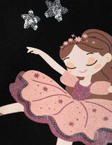 Sweatshirt - Paillettenbesatz - schwarz