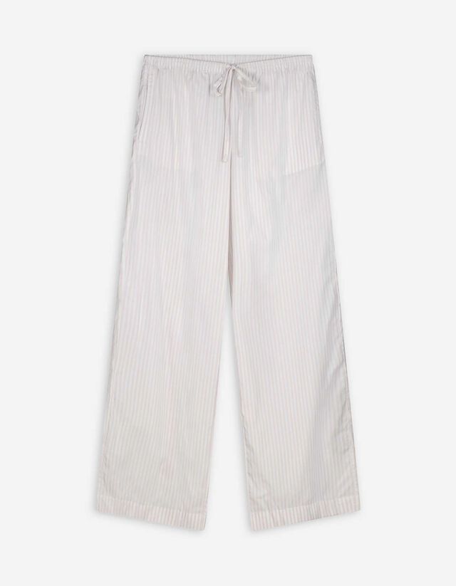 Pyjamahose - Streifen - weiß
