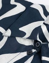 Bluse - Allover-Muster - dunkelblau