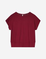 Tričko - Směs s visk&oacute;zou - tmave cerven&aacute;