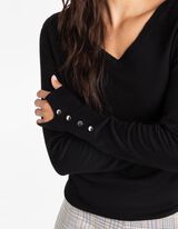 Trui - LENZING™ ECOVERO™ - zwart