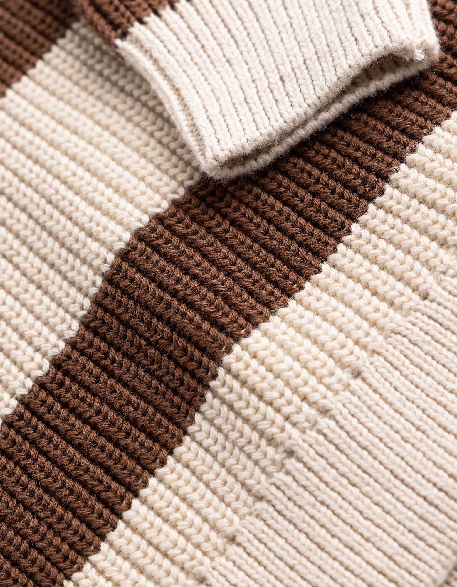 Pullover - Streifen - Beige