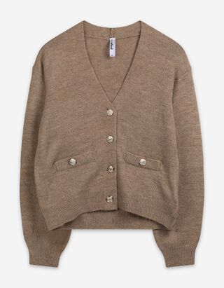 Vest - Knoopsluiting - lichtbruin