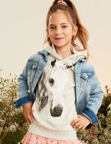 Kapucnis felső - Nyomott minta - vilagos szurke