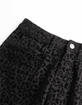 Hose - Leopardenmuster - Schwarz