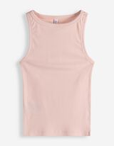 Cropped Top - Gerippt - rosa