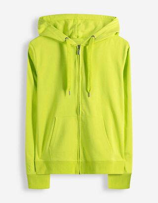 Sweatjacke - Kapuze mit Tunnelzug - gr&uuml;n