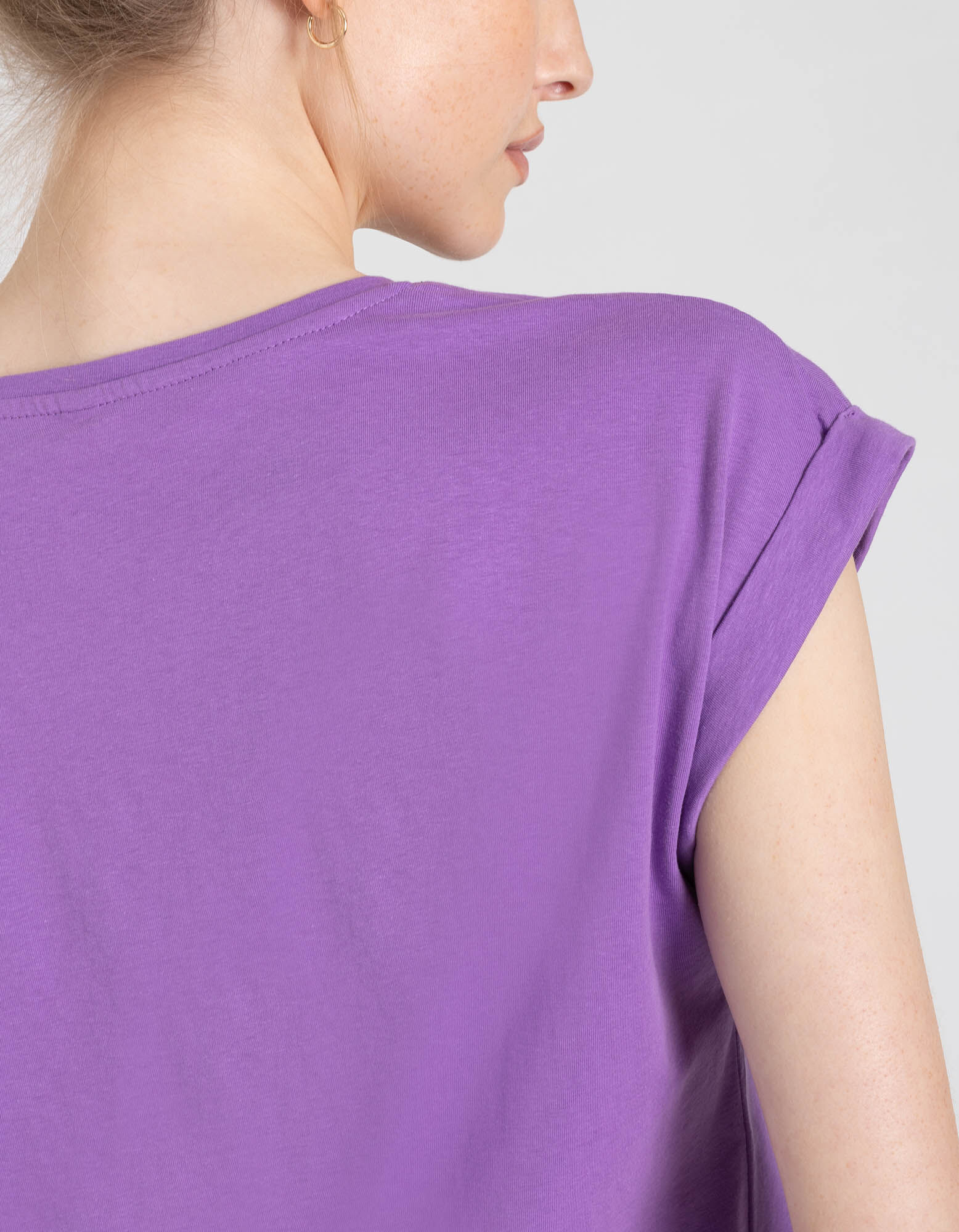T-shirt - Ornement paillet&eacute; - Lilas