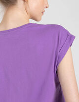 T-shirt - Ornement paillet&eacute; - Lilas