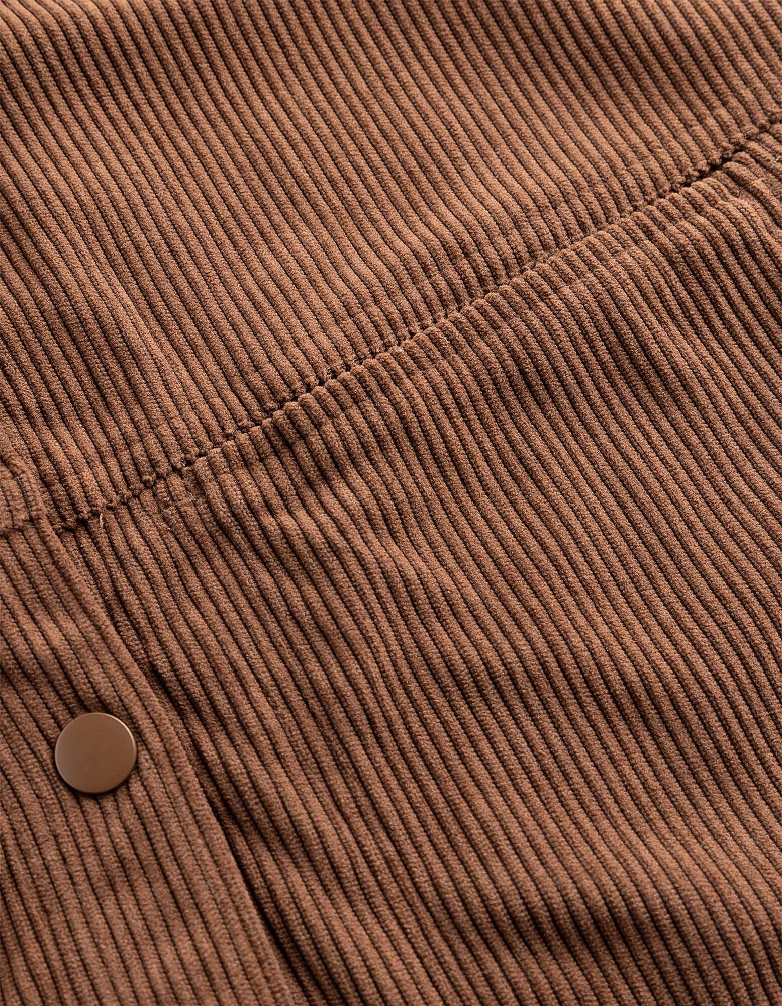 Hemdbluse - Aufgesetze Taschen - Braun