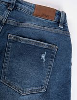 Kratke traperice - High Waist - plava