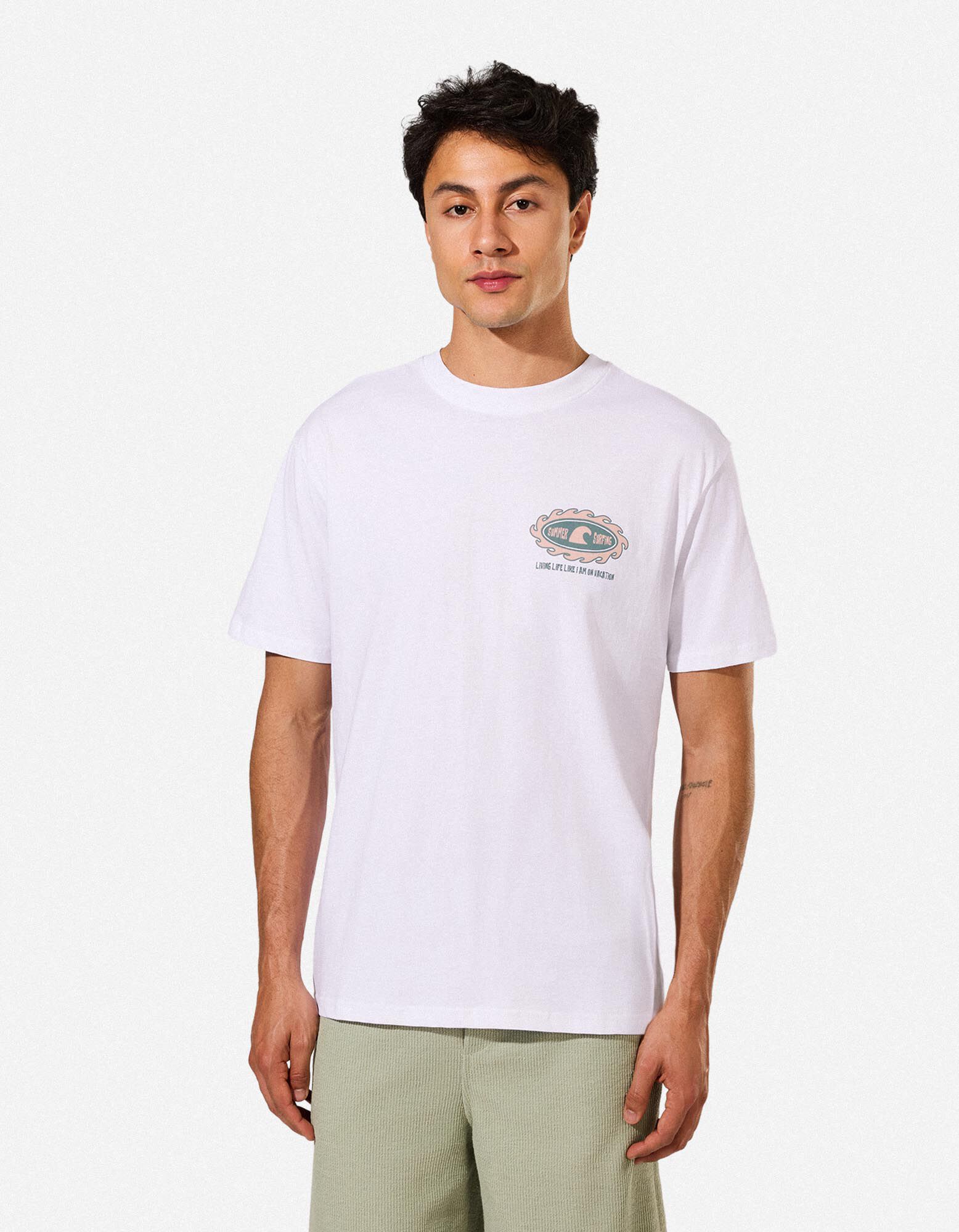 T-Shirt - R&uuml;ckenprint - wei&szlig;