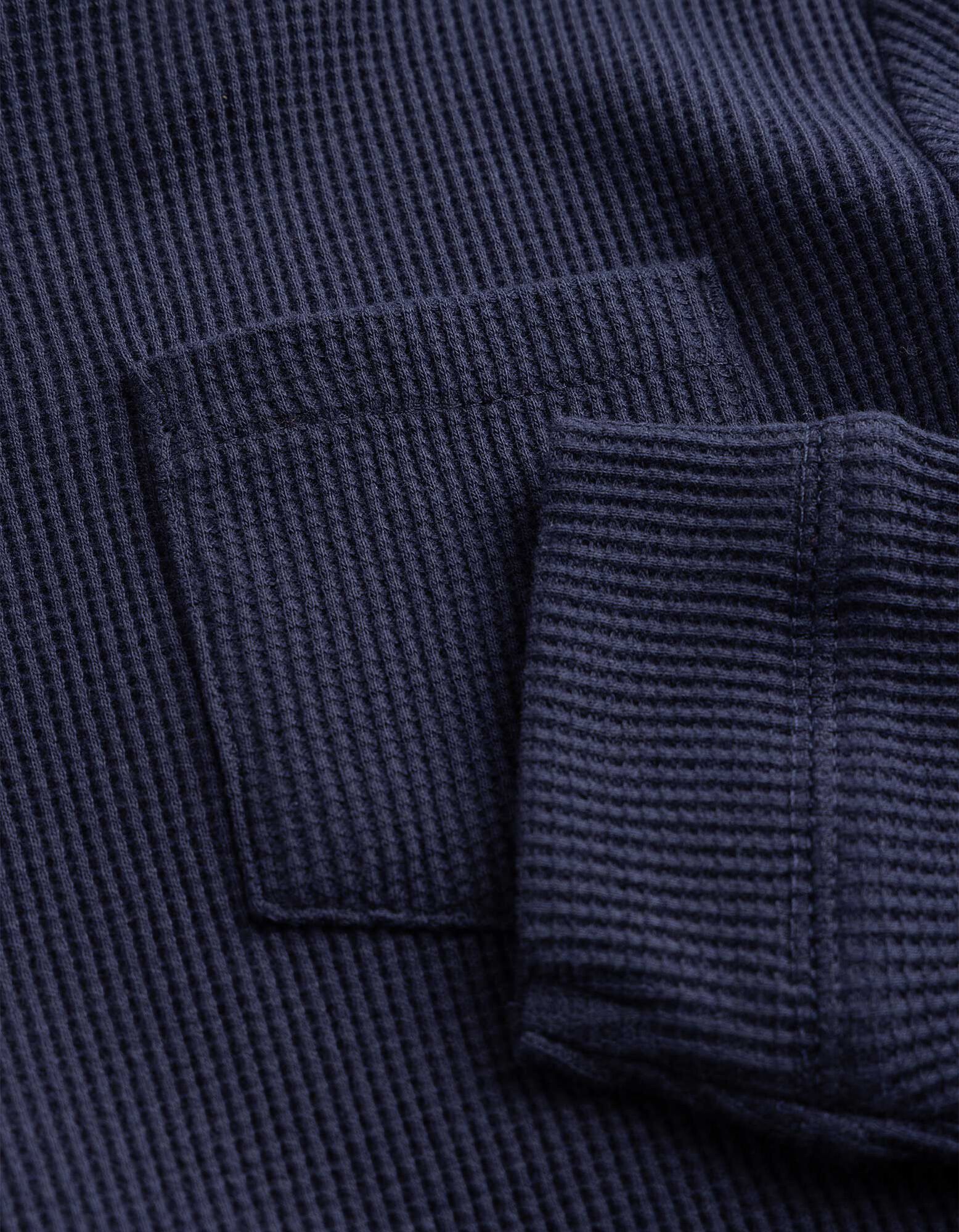 Longsleeve - Wafelstructuur - Donkerblauw