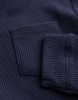 Longsleeve - Wafelstructuur - Donkerblauw