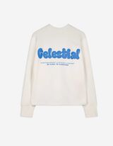 Trikotažinis megztinis - Atgalinis atspaudas - baltas