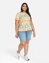 Póló - Elszórt mintás - narancs