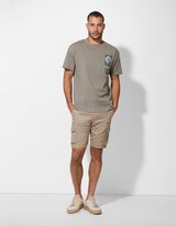 Cargo šortky - Opasek - béžová