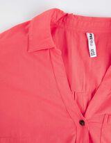 Marškiniai - Rankovės su užlenkimu - sviesiai raudonas