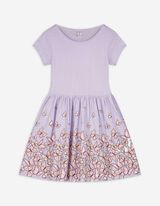 Kleid - Print - lila